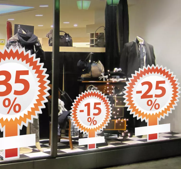 Sticker kit percentage uitverkoop - TenStickers