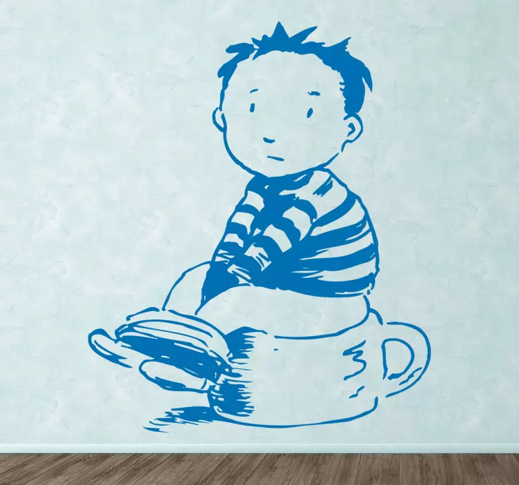 Sticker kleuter naar WC toilet - TenStickers