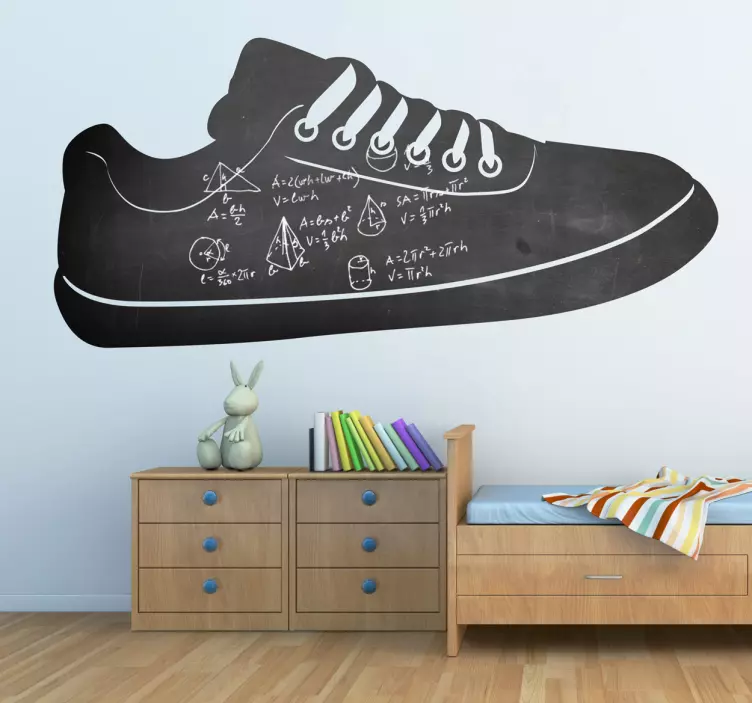 Sticker krijtbord schoen sneaker - TenStickers