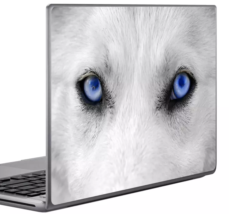 Sticker laptop ogen wolf - TenStickers