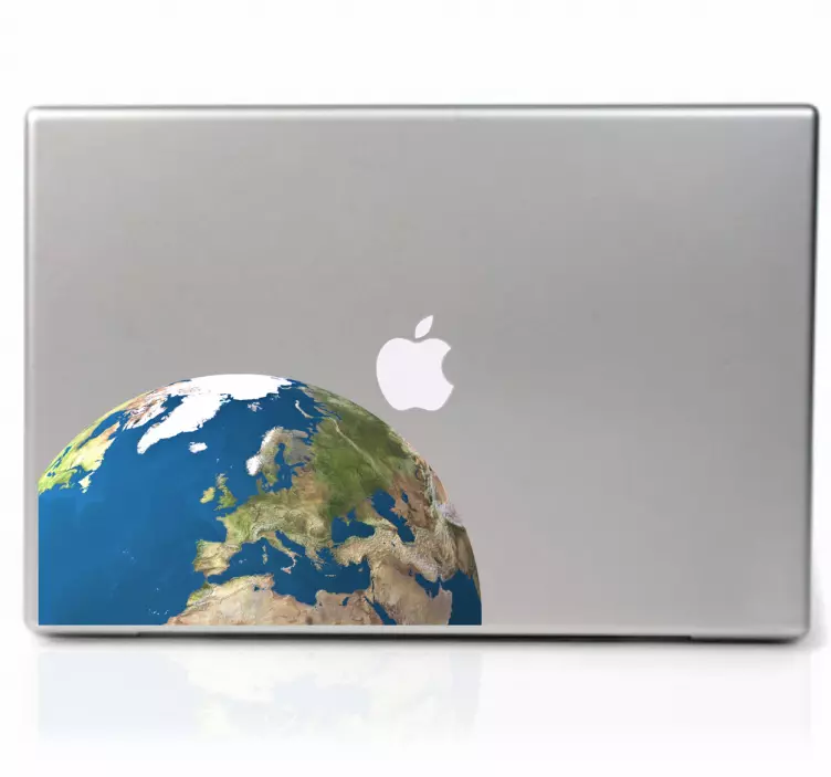 Sticker Laptop Wereldbol - TenStickers