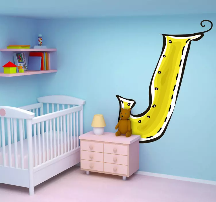 Sticker letter J slaapkamer - TenStickers