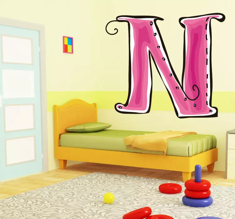 Sticker letter N kind - TenStickers