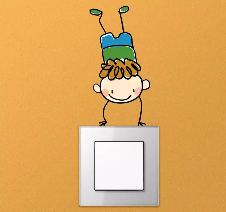 Sticker Lichtschakelaar Kleine Acrobaat - TenStickers