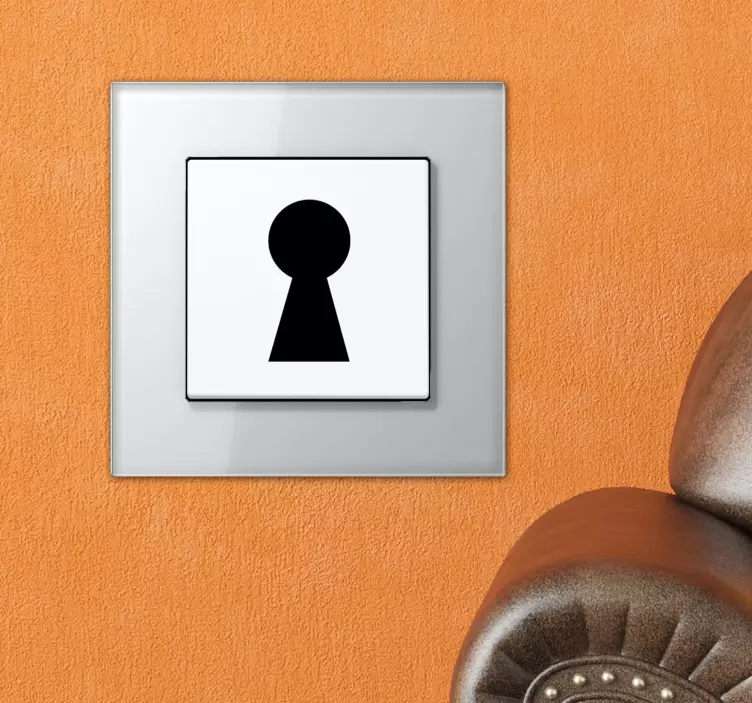Sticker lichtschakelaar sleutelgat - TenStickers