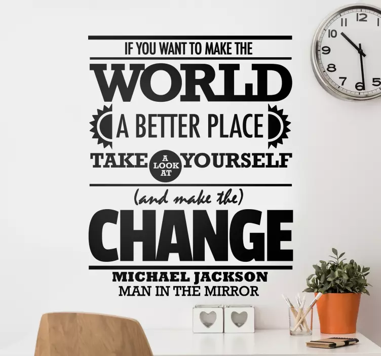 Sticker man in the mirror Michael Jackson - TenStickers