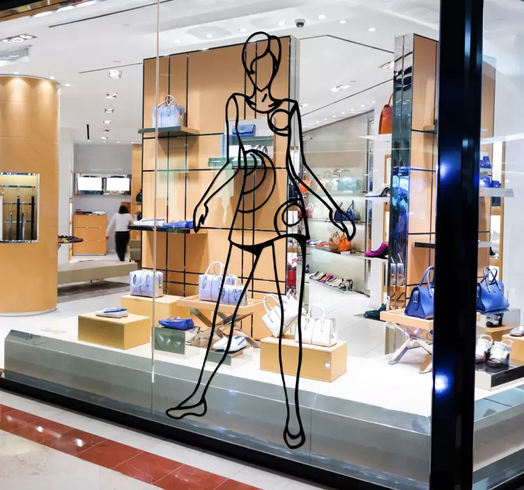 Sticker meisje tekening - TenStickers