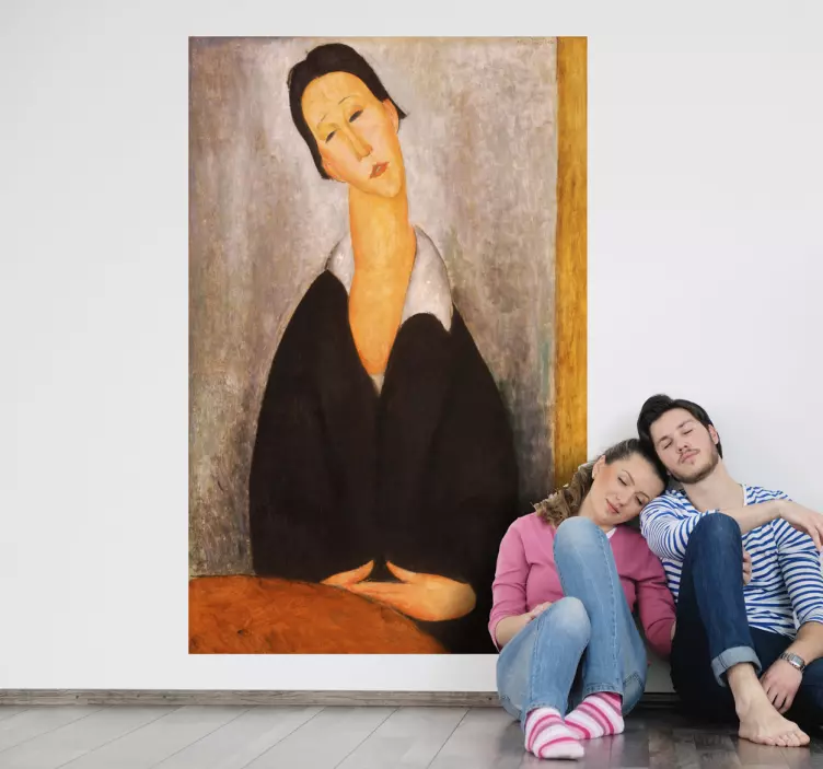 Muursticker woonkamer schilderij Modigliani - TenStickers