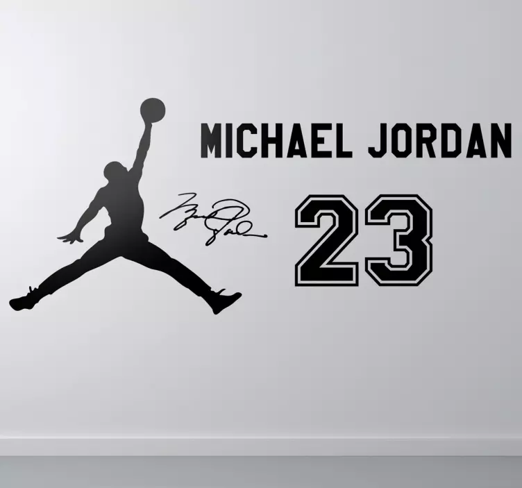 Sticker silhouette Michael Jordan 23 - TenStickers