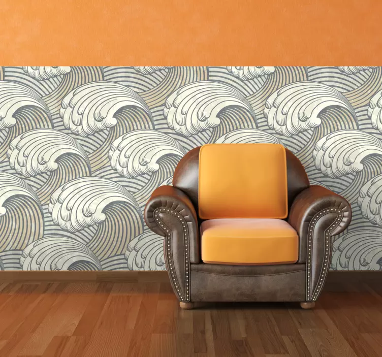 Sticker strook begang zee golven - TenStickers