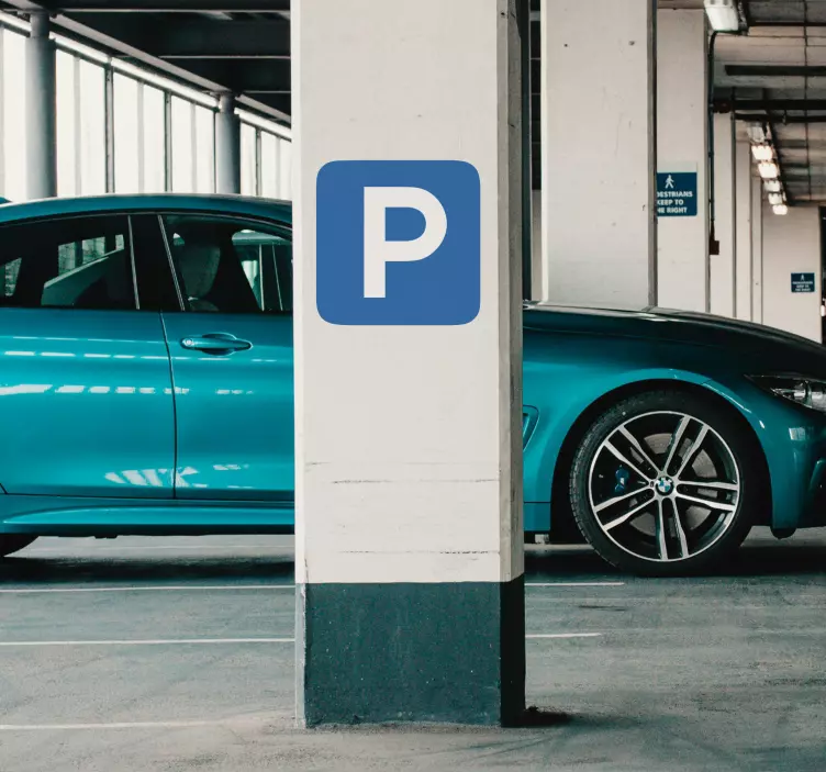 Sticker teken parking parkeerzone - TenStickers