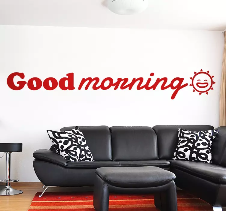 Sticker tekst good morning - TenStickers