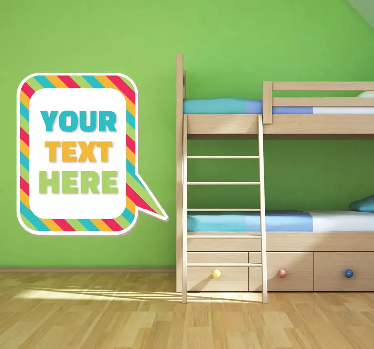 Sticker tekstballon kleuren winkel - TenStickers