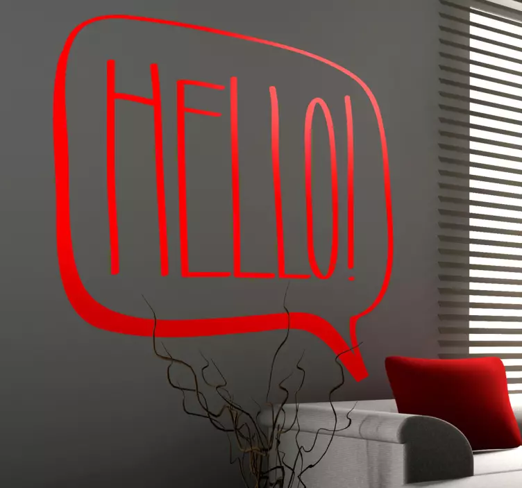 Sticker tekstwolk hello - TenStickers
