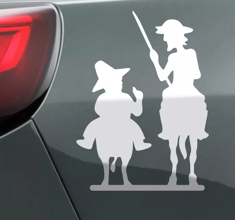 Sticker van Don Quixote en Sancho - TenStickers