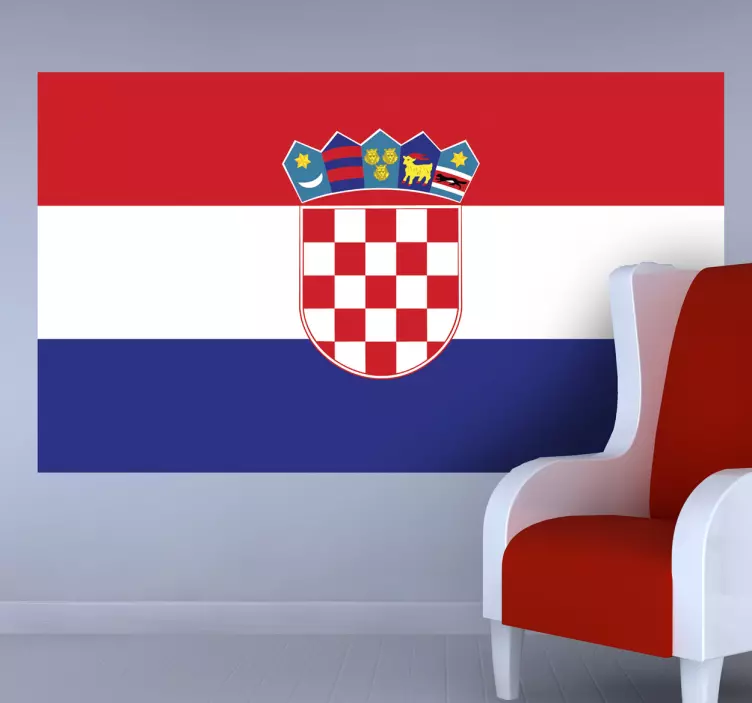 Sticker vlag Kroatië - TenStickers