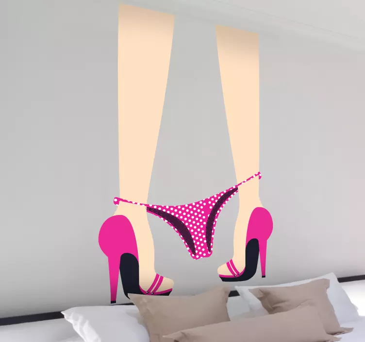 Sticker vrouwen benen slipje - TenStickers