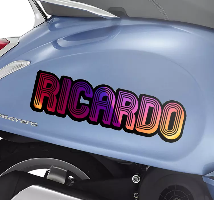 Motor stickers Unfocus glanzende omtreknaam - TenStickers