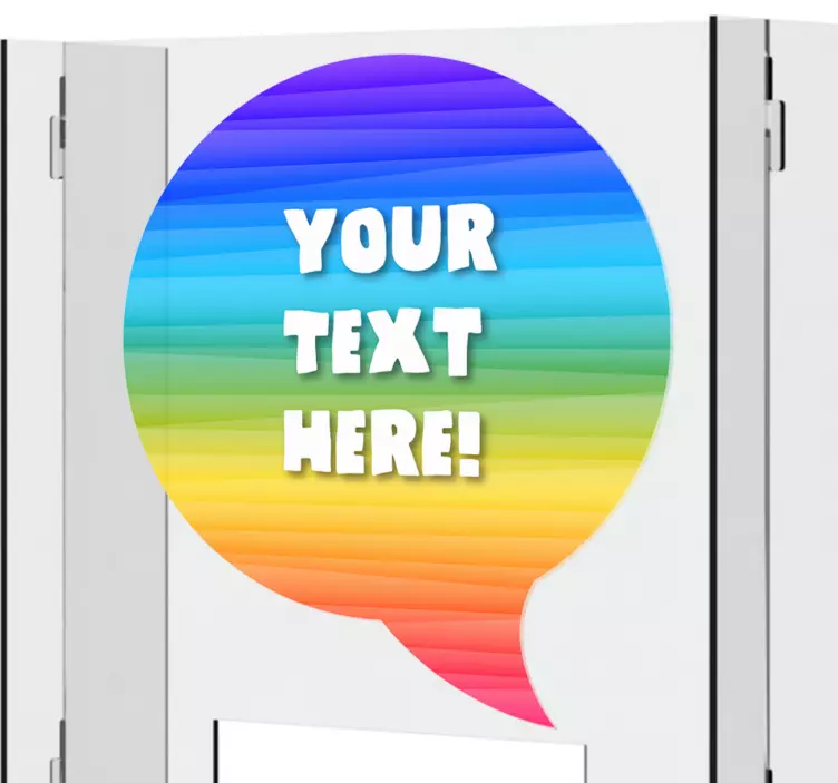 Raamstickers Regenboog tekst - TenStickers