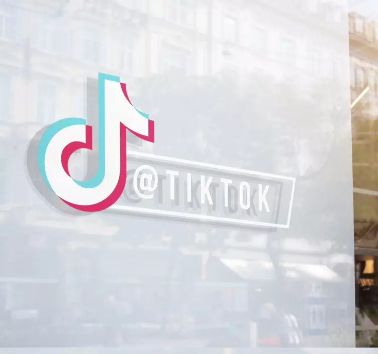 Raamstickers Tiktok gepersonaliseerd - TenStickers