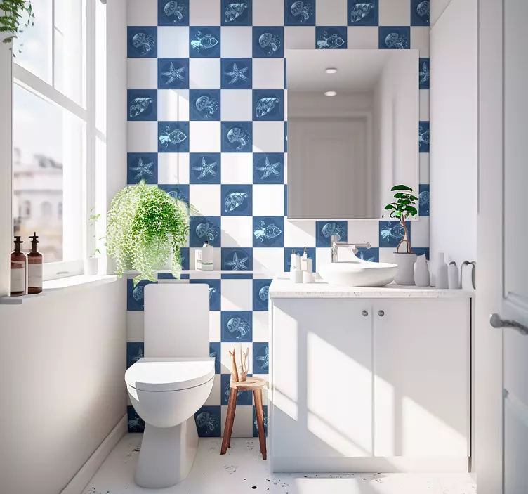 Tegelstickers Decoratieve zeeleven tegels - TenStickers