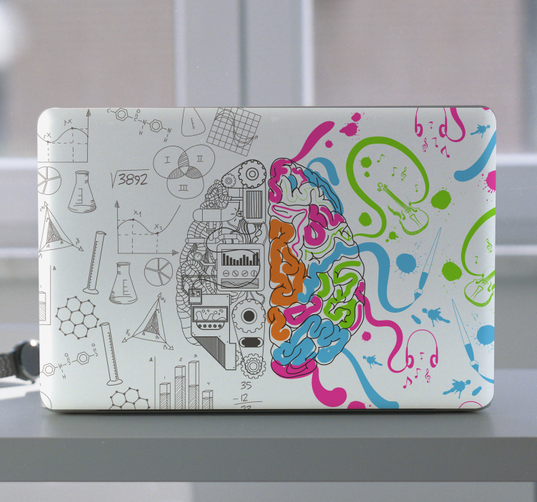 Laptop sticker Duo hersenen - TenStickers