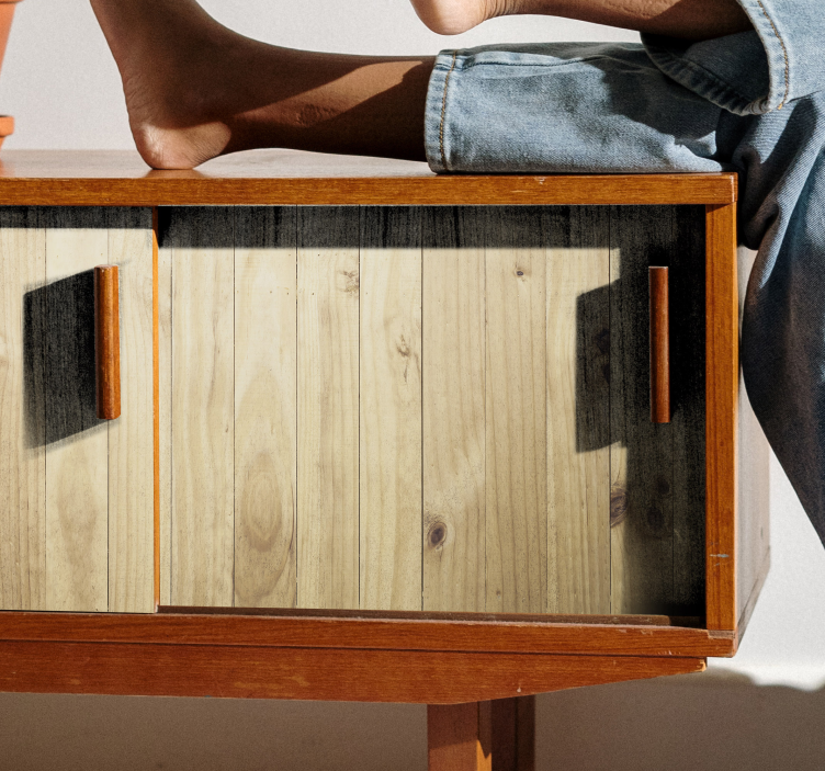 Meubelstickers Licht houten patroon - TenStickers