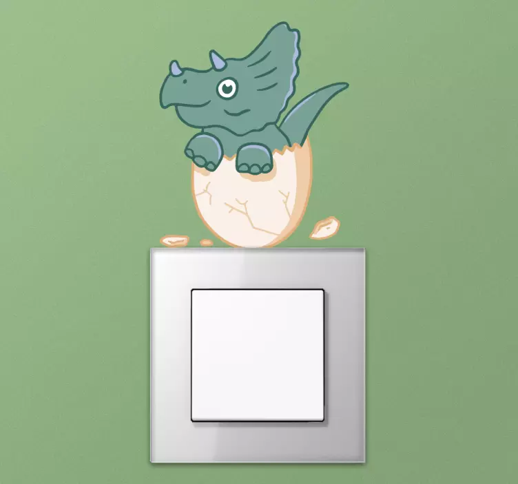Sympathieke Dinosaurus Interruptor Muursticker - TenStickers