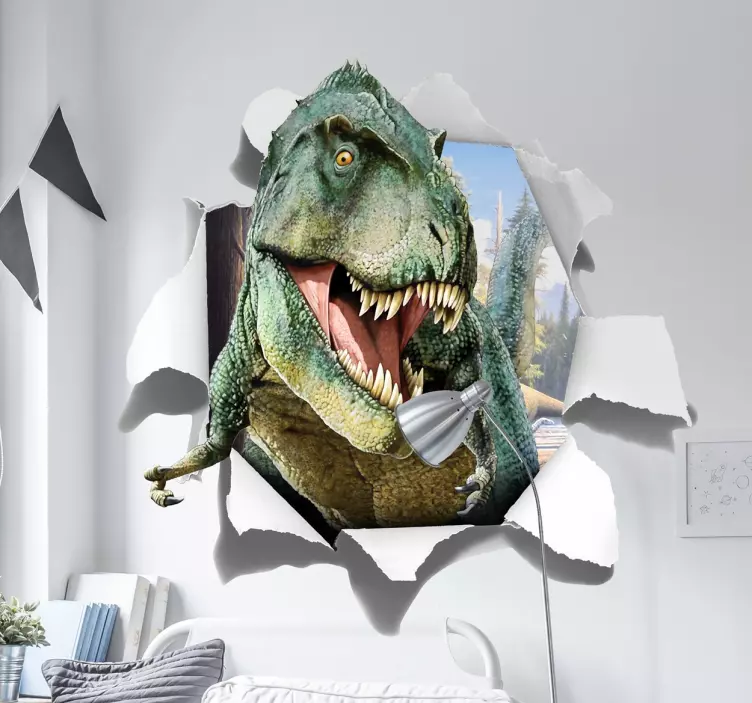 T-Rex dinosaurus muursticker - TenStickers
