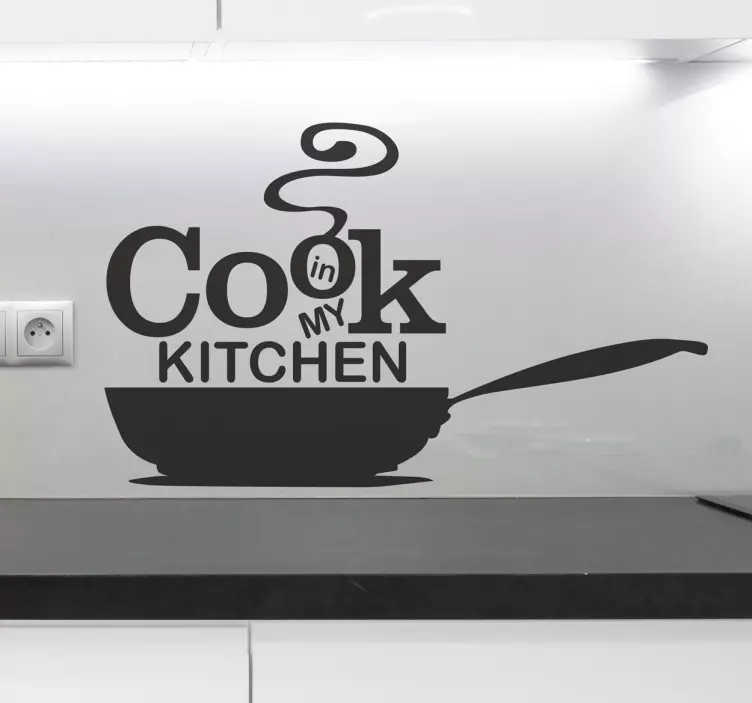 Muursticker keuken cook in my kitchen - TenStickers
