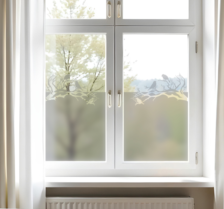 Takken met vogels Raamsticker - TenStickers