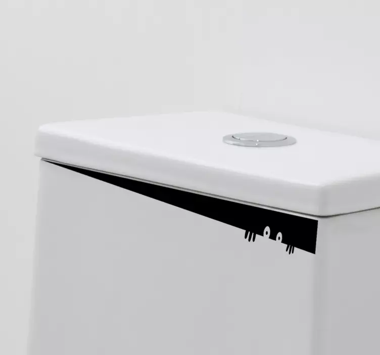 Badkamer stickers Gluur een boe-toilet - TenStickers