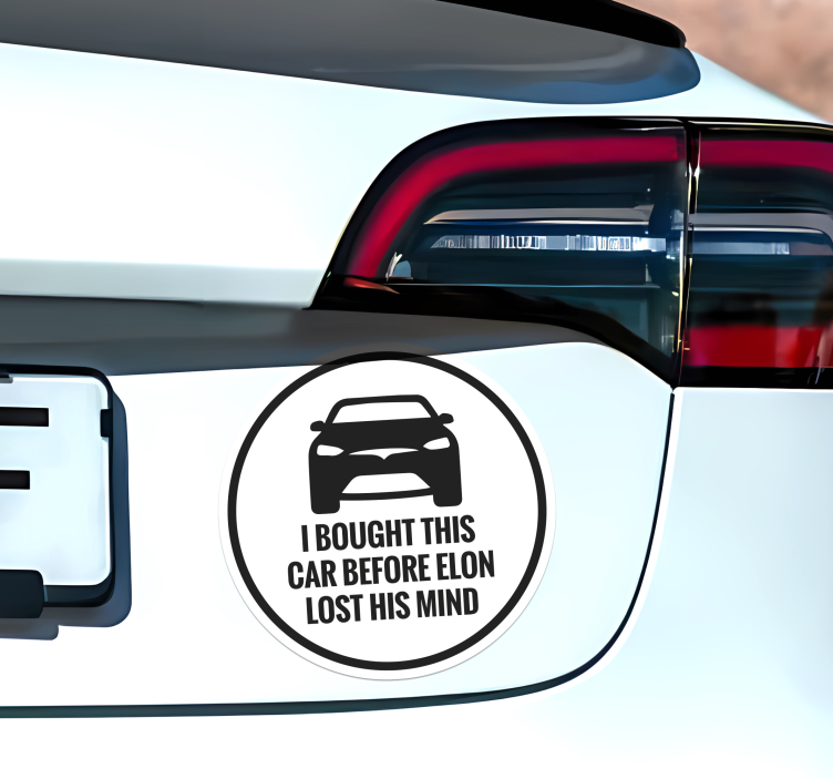 Tesla autosticker voor op je auto - TenStickers