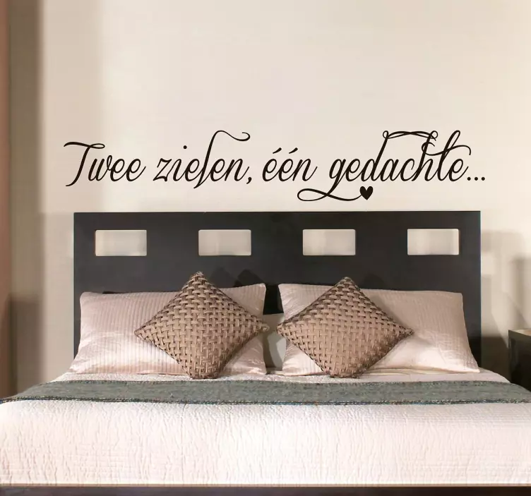Twee zielen, één gedachte muursticker - TenStickers