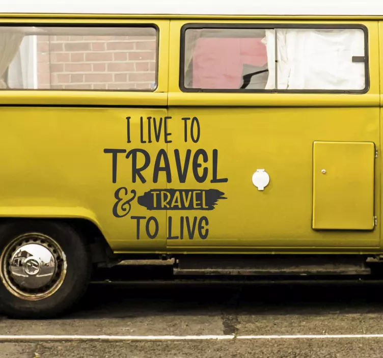 Van levenstekst camper decoratie - TenStickers