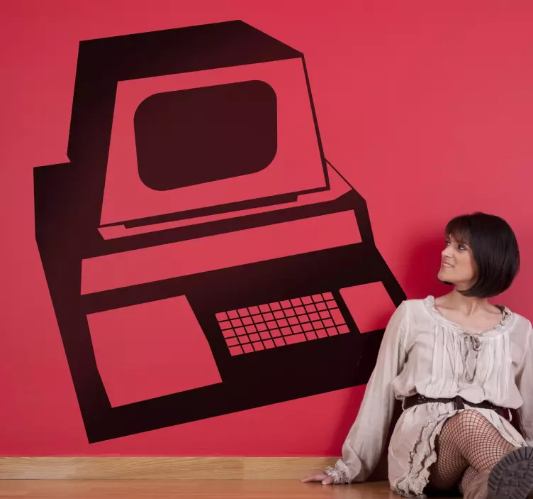 Vintage computerkunstwerk object sticker - TenStickers