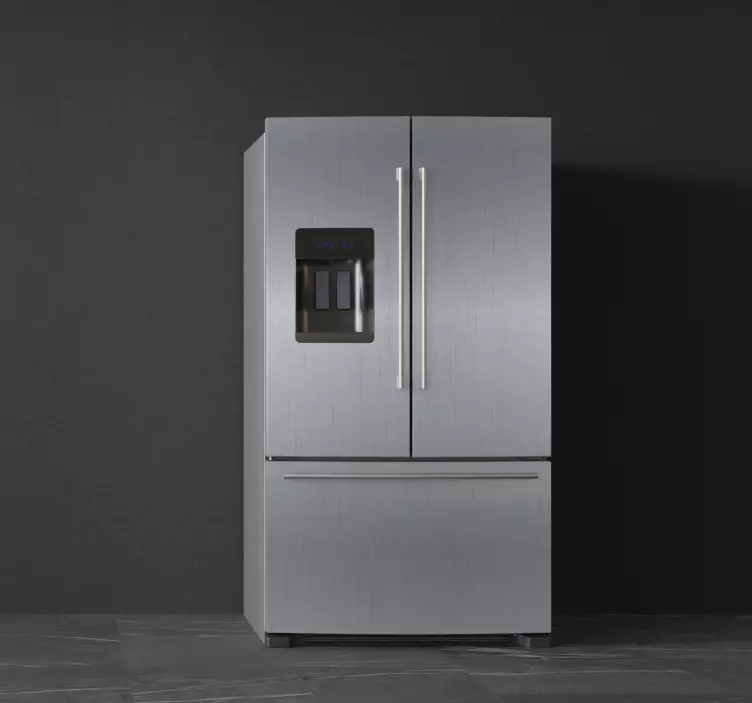 Vinyl koelkaststaal koelkast sticker - TenStickers