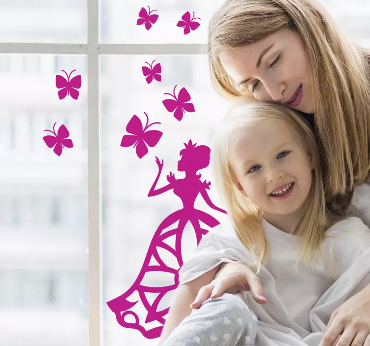 Vlinder decoratie set raam zelfklevende sticker - TenStickers