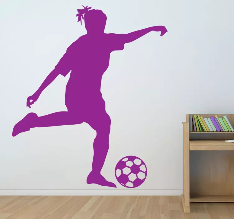 Voetbal vrouw sticker - TenStickers
