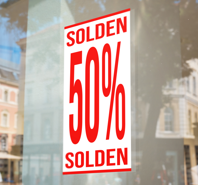 Korting op rechthoekig formaat korting sticker - TenStickers