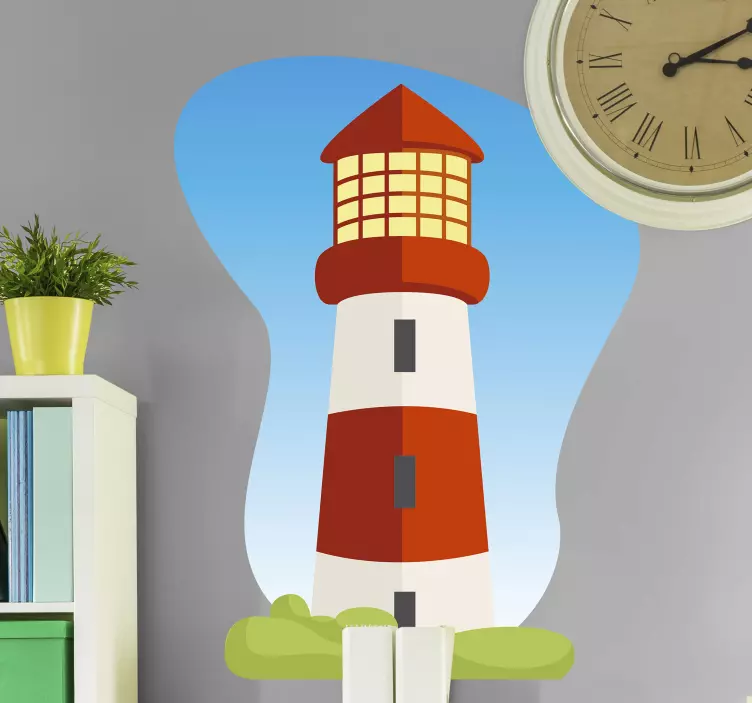 Vuurtoren kustscène Decoratie sticker locaties - TenStickers