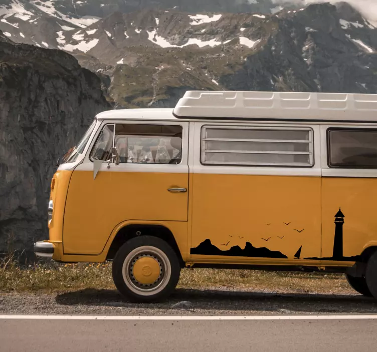 Vuurtoren op zee camper decoratie - TenStickers