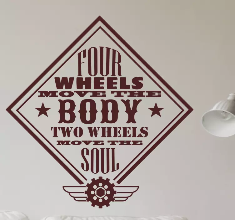 Wanddecoratie four wheels - TenStickers