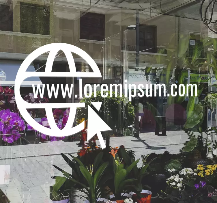 Website sticker bedrijf etalage raam - TenStickers