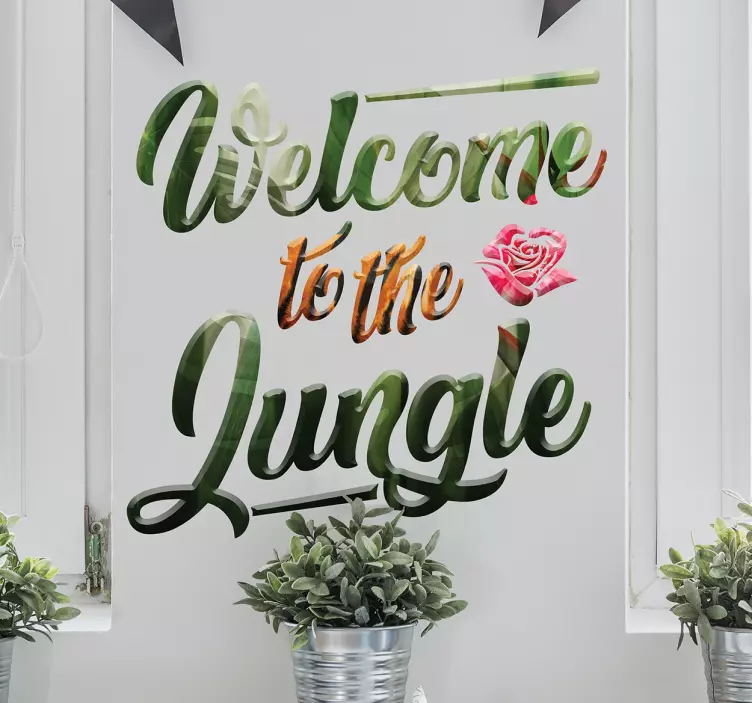 Welcome to the jungle sticker - TenStickers