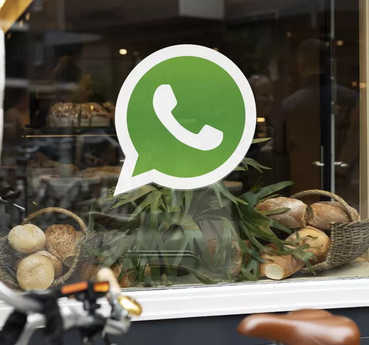 Whatsapp logo telefoon sticker - TenStickers