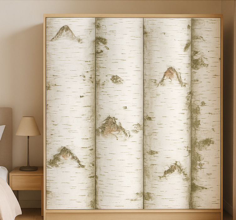 Witte boomontwerpen meubel sticker - TenStickers