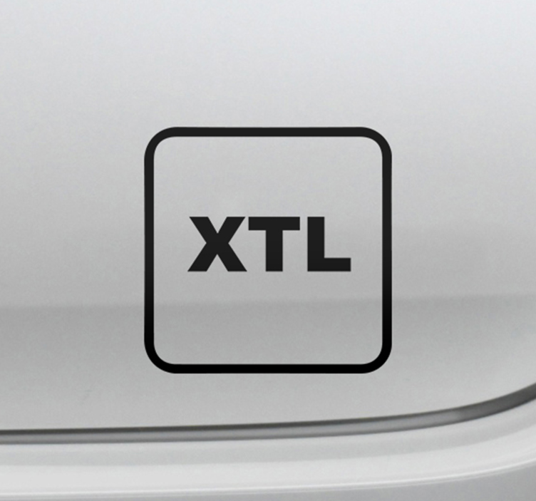 Xtl monocolortext autosticker - TenStickers
