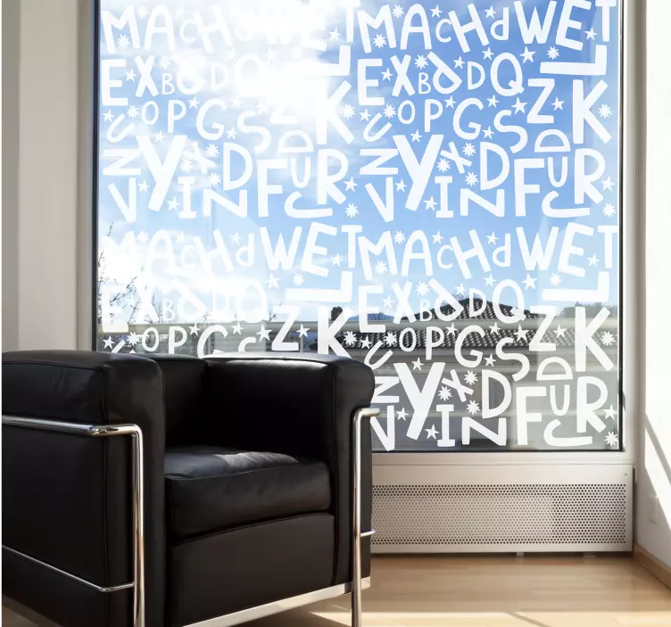 Alfabet venster vinyl zelfklevende sticker - TenStickers