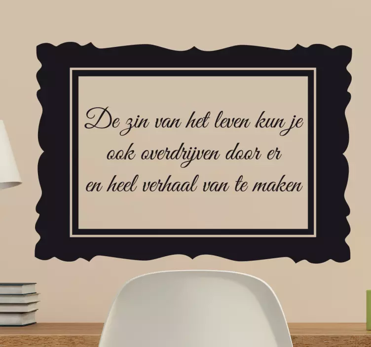 Zin van het Leven Muursticker - TenStickers